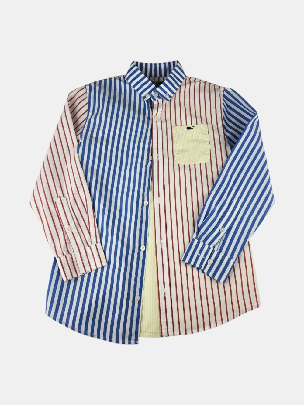Vineyard Vines Striped Button-Down Shirt in Blue, Red & Yellow
